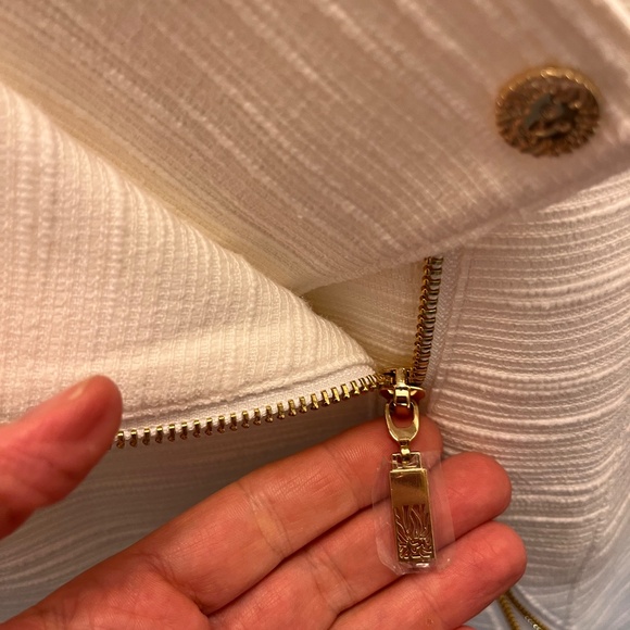 Women’s Anne Klein White Jacket with Gold Large NWT - Picture 4 of 7